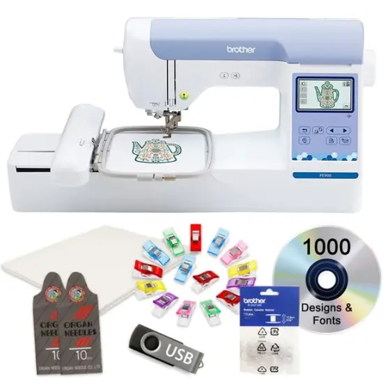 Brother PE900 Embroidery Machine 7x5 With $199 Bonus Bundle {1}