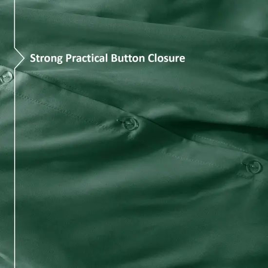 Nestl Double Brushed Microfiber Duvet Cover Set Dark Green {6}