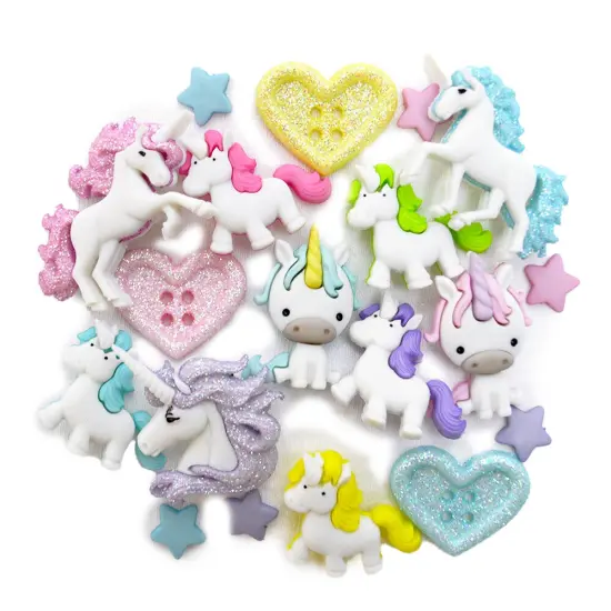 Dress It Up Buttons Unicorn Embellishments {1}