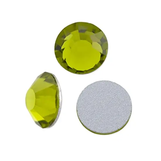 Preciosa Crystal VIVA12 Flat Back Rhinestone 4.7mm (SS20) Olivine (Package of 50) {1}