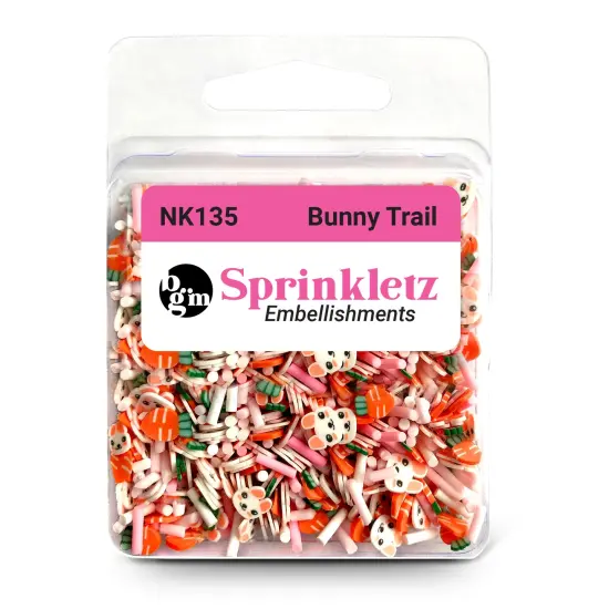 Buttons Galore Sprinkletz Embellishments for Crafts, Tiny Polymer Clay Shapes & Unique Designs - Bunny Trail - 3 Pack {2}