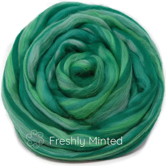 100% Merino Wool Roving. Soft Colorful Combed Top Roving for Felting, Spinning, Fiber Arts. Freshly Minted {1}