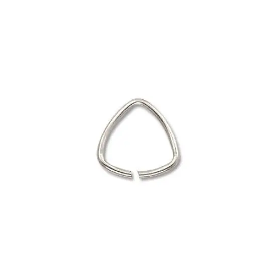 JewelrySupply Jump Ring - Triangle Open 10mm Silver Plated (10-Pcs) {1}