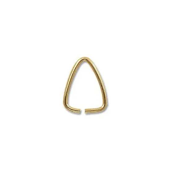 JewelrySupply Jump Ring - Triangle Open 11mm Gold Plated (10-Pcs) {1}