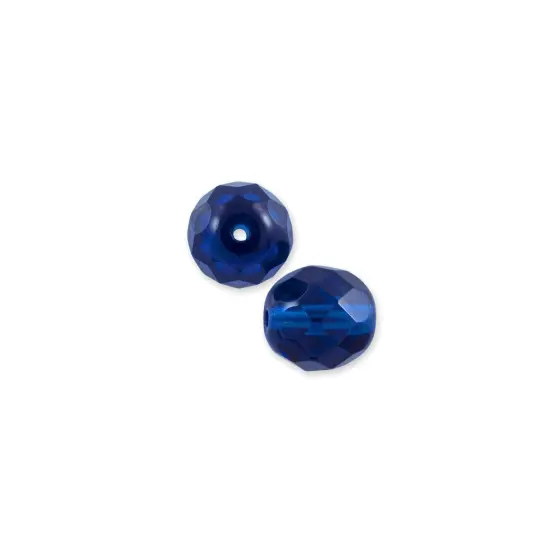 Czech Fire Polished Glass Round Beads 4mm Capri Blue (Package of 50) {1}