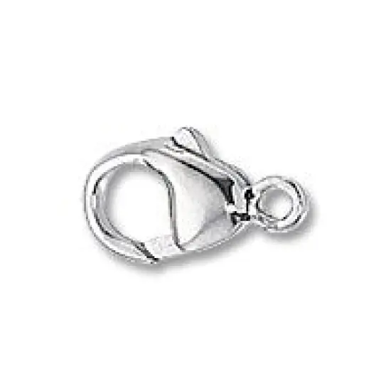 JewelrySupply Lobster Clasp w/Soldered Closed Ring 11.5x6mm Sterling Silver (1-Pc) {1}