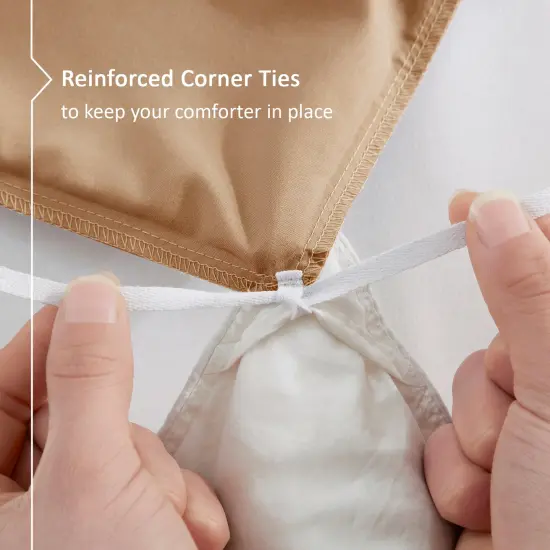 Nestl Double Brushed Microfiber Duvet Cover Set Mocha Brown {5}