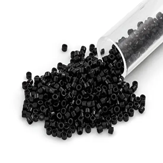Miyuki Delica Seed Bead 11/0 Opaque Black {1}