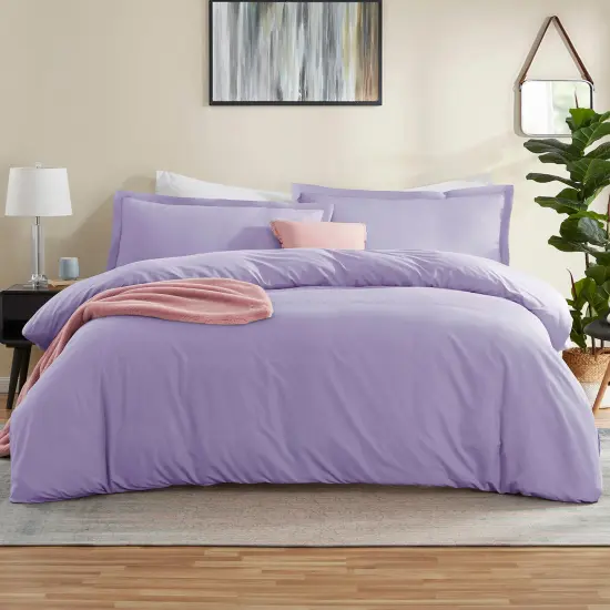 Nestl Double Brushed Microfiber Duvet Cover Set Lavender {1}