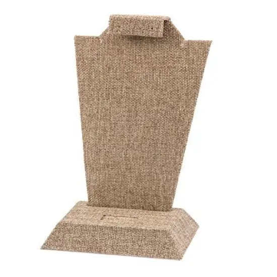 Deluxe Multi-Function Earring, Necklace & Ring Burlap Jewelry Display {1}