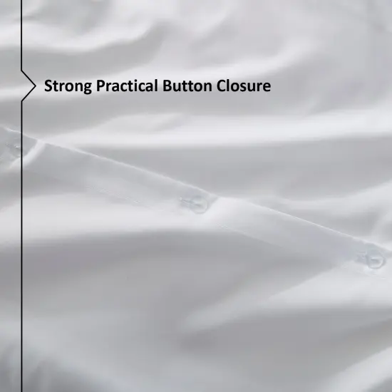 Nestl Double Brushed Microfiber Duvet Cover Set White {6}