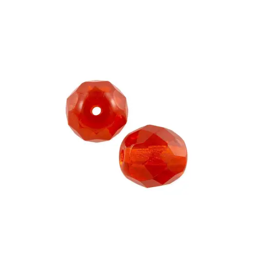 Czech Fire Polished Glass Round Beads 6mm Hyacinth (Package of 25) {1}