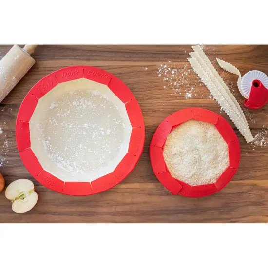 Talisman Designs Baking Pie Crust Shield Protector Cover for Edges of Pie - 8-inch to 11.5-inch Adjustable Silicone Baking Accessory for Making the Perfect Pie {5}