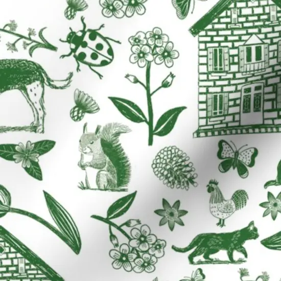 Various Fabrics by the Yard or Fat Quarter Garden Floral Dog Cat Country Rustic Nature Farm Animal Custom Printed Fabric by Spoonflower {7}