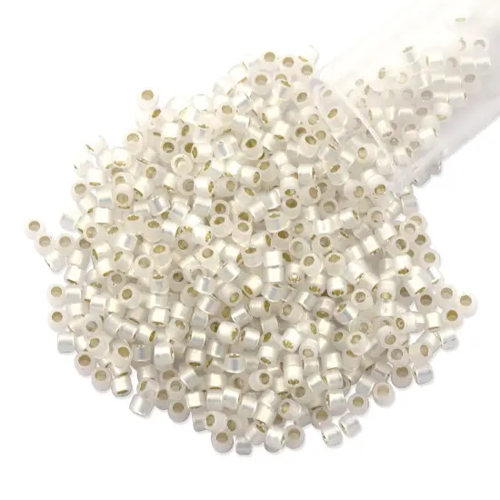 Miyuki Delica Seed Bead 11/0 Silver Lined Opal {1}