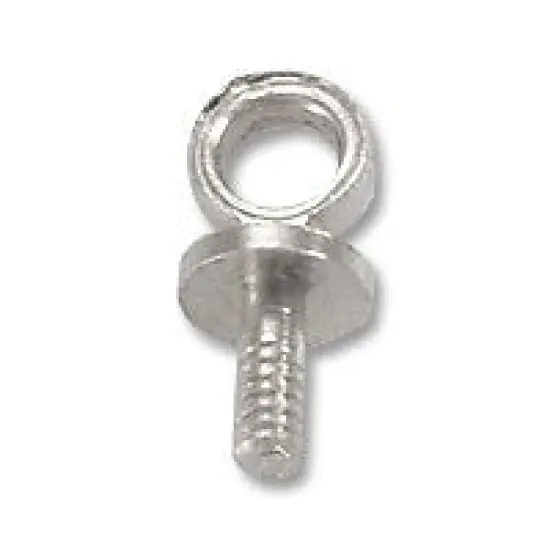 Screw Eye with Cup 3x6mm Silver Color (10-Pcs) {1}