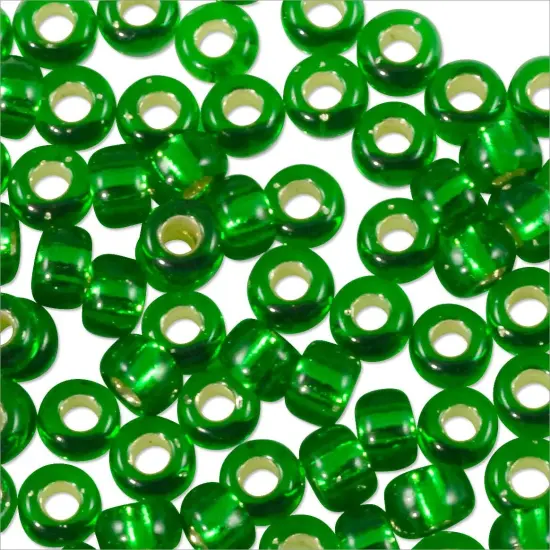 Miyuki Round Rocaille Seed Bead 8/0 Silver Lined Kelly Green {2}