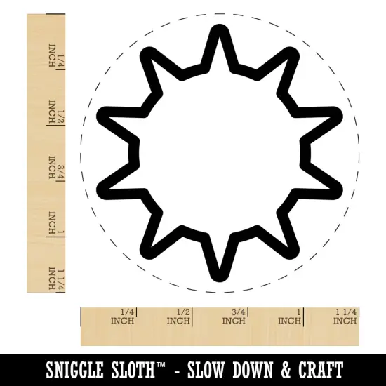 Sun Outline Rubber Stamp for Stamping Crafting Planners {1}