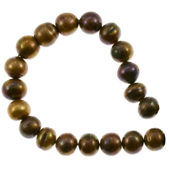 Freshwater Potato Pearl Antique Gold/Copper Mix 8-9mm (16" Strand) {1}