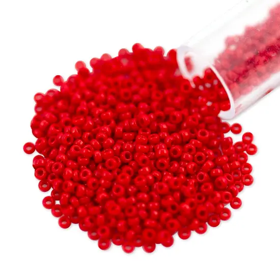 Miyuki Round Rocaille Seed Bead 15/0 Opaque Red {1}