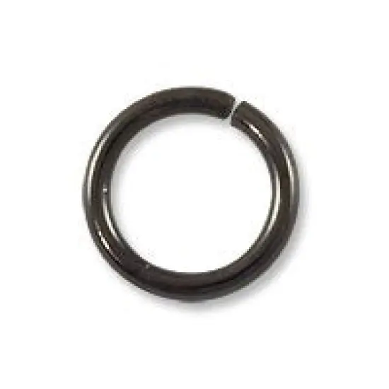 JewelrySupply Jump Ring - Open 8mm Gun Metal Plated (50-Pcs) {1}