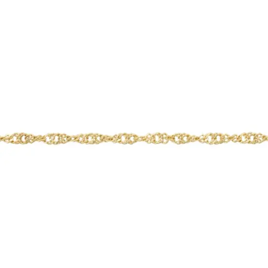 JewelrySupply Spiral Chain 1mm Gold Plated (Foot) {1}