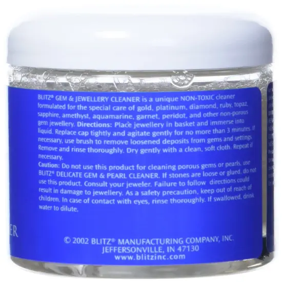 Blitz Gem & Jewelry Cleaner with Basket & Brush - Made in the USA {3}