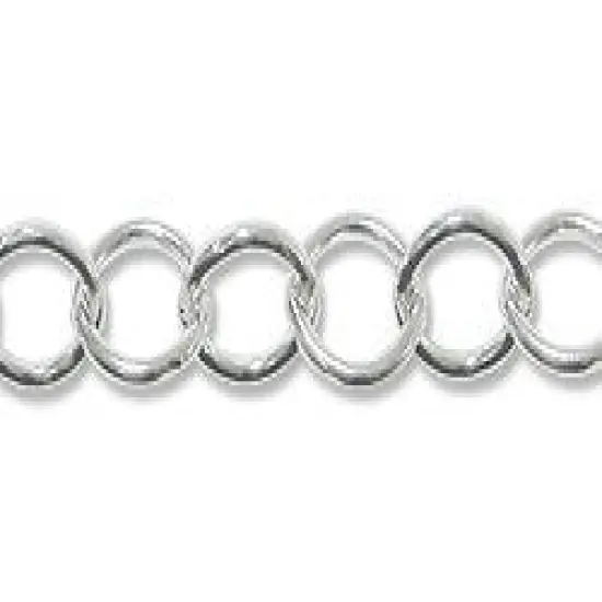 Cable Link Chain 3.7mm Sterling Silver (Priced per Foot) - {1}
