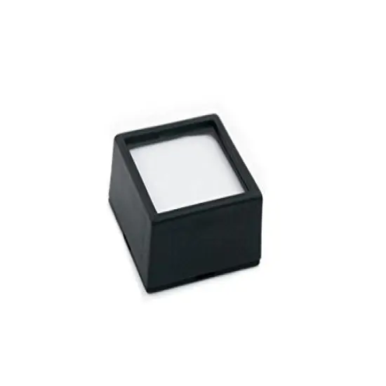Glass Top Gem Jar 1" Square with Reversible Black and White Botton Pad (Package of 12) {2}