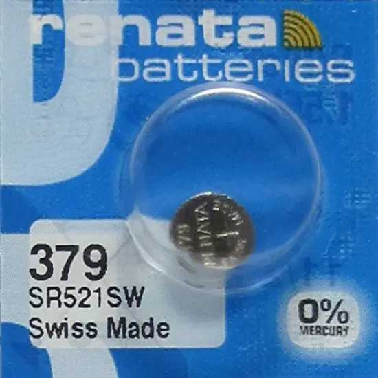 Renata 379 SR521SW AG0 LR521 D379 V379 CX521 618 Silver Oxide Mercury Free Electronic Battery x 1 {1}