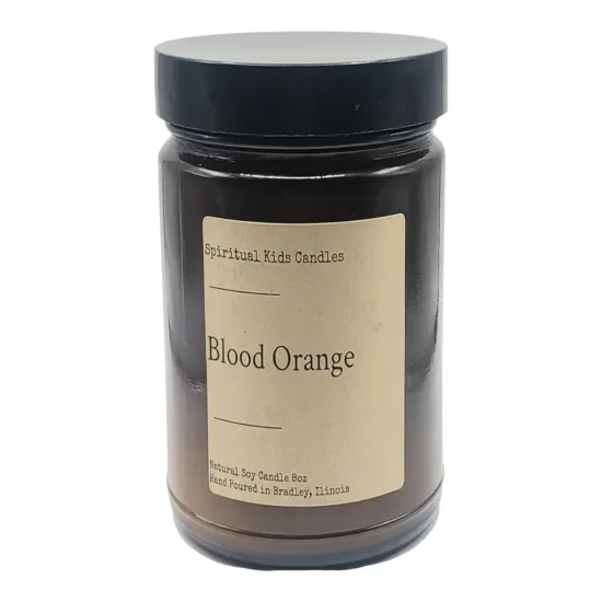 Blood Orange Soy Candle 8oz 35-40 Hours Poured with All Natural Soy Wax and Fragrant/ Essential Oils! | Citrus Candle {1}