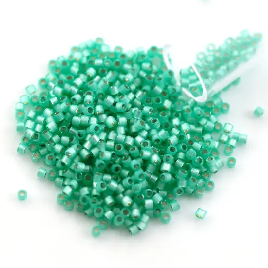 Miyuki Delica Seed Bead 11/0 Silver Lined Spearmint {1}
