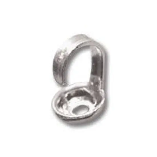 JewelrySupply Bead Tips Silver Plated (10-Pcs) {1}