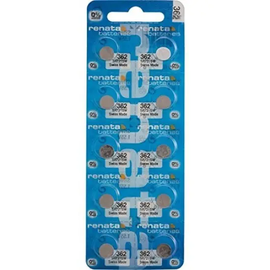 10 x Renata Swiss 362 Watch Batteries, 0% MERCURY equivilate SR721SW {1}