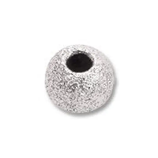 Stardust Beads 3mm Sterling Silver (1-Pc) {1}