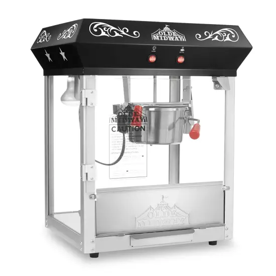 Olde Midway Bar Style Popcorn Machine Maker Popper with 6-Ounce Kettle {1}