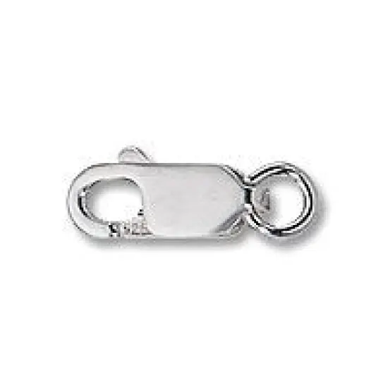 JewelrySupply Lobster Clasp 12x5mm w/Open Ring Sterling Silver (1-Pc) {1}