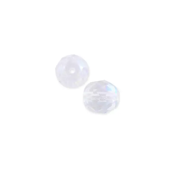 Czech Fire Polished Glass Round Beads 4mm Crystal AB (Package of 50) {1}