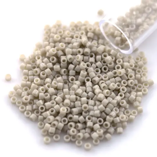 Miyuki Delica Seed Bead 11/0 Ivory Glazed Luster Opaque {1}