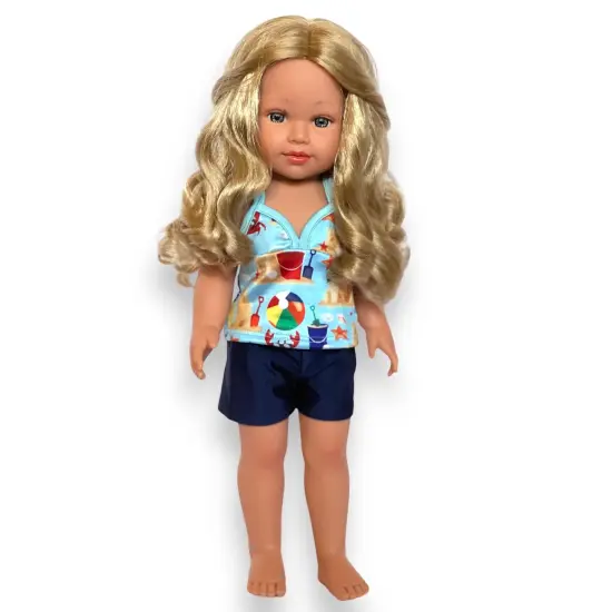 Sand Castle Swimsuit For 18 Inch Fashion Girl Dolls and Kennedy and Friends Dolls {1}