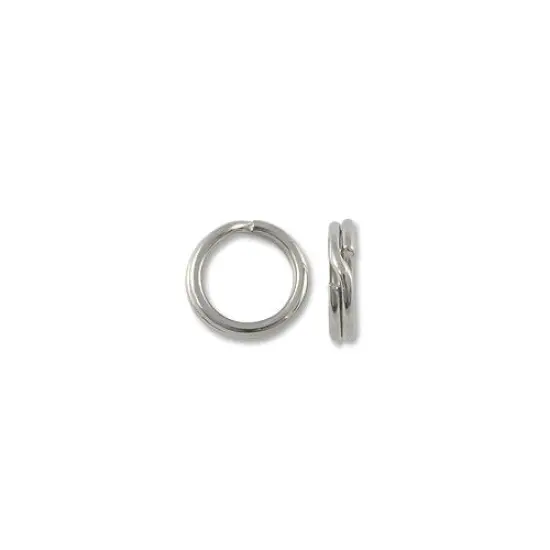 JewelrySupply Split Ring 6mm Silver Plated (10-Pcs) {1}