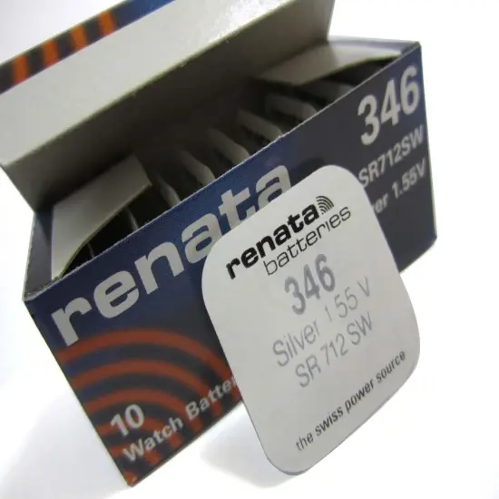 10pcs of Renata 346 SR712SW Swiss Watch Battery 1.55v {2}