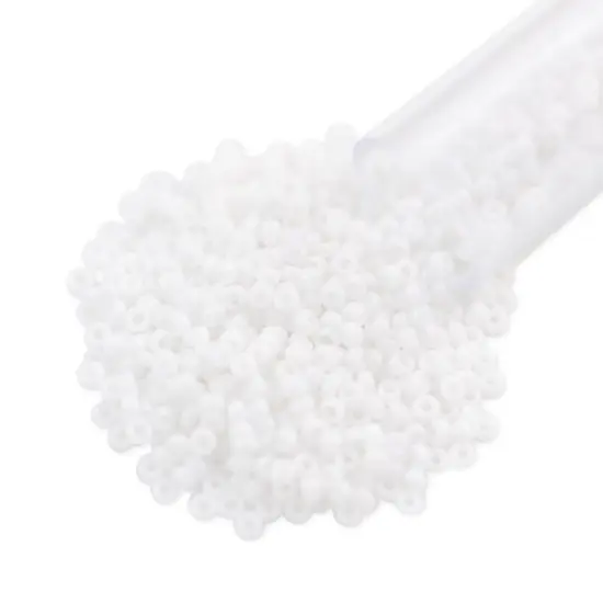 Miyuki Round Rocaille Seed Bead 15/0 Opaque White {1}