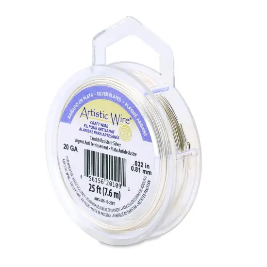 Artistic Wire Silver Plated Wire Spool - Dead Soft 18 20 22 24 26 28 Gauge Tarnish Resistant Colored Copper Wire for Jewelry Making Craft Wire, Bendable Shaping Wrapping Wire {2}