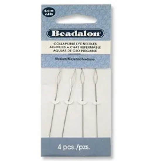 Collapsible Eye Beading Needles Medium (4-Pcs) {1}