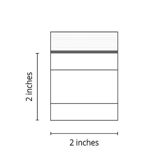 Clear Plastic Reclosable Zipper Bags 2x2 W/White Block (Package of 100) {4}