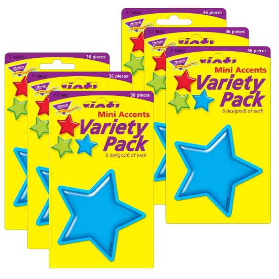 Gumdrop Stars Mini Accents Variety Pack, 36 Per Pack, 6 Packs {1}