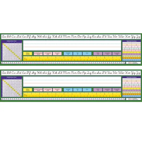 Adhesive Intermediate Contemporary Cursive Desk Plates, 17.5" x 4", 36 Per Pack, 2 Packs {1}