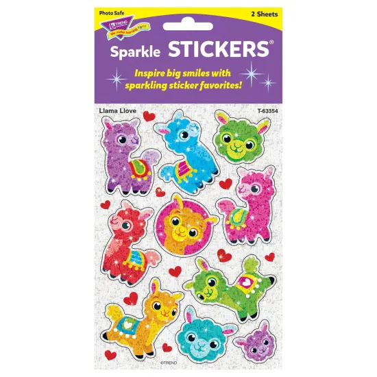 Llama Llove Sparkle Stickers&reg;, 20 Per Pack, 6 Packs {4}