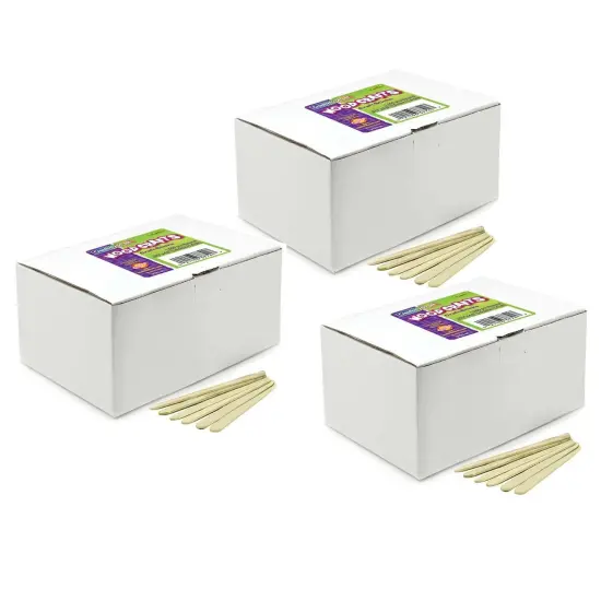 Economy Regular Craft Sticks, Natural, 4-1/2" x 3/8", 1000 Pieces Pack, 3 Packs {1}